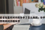分手几天内挽回爱情的秘密方法（彻底了解对方需求，心理互动更紧密，让他再次爱上你）